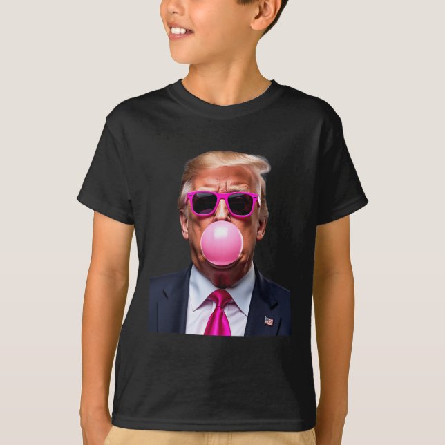 Trump Bubble Gum Rosa T Shirt (Framsida)