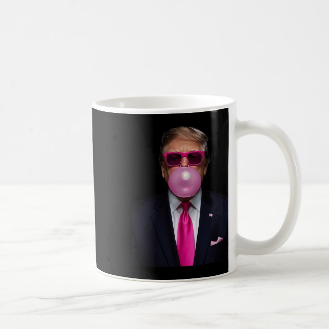 Trump Bubble Gum Shirt 2024 President Funny C Kaffemugg (Höger)
