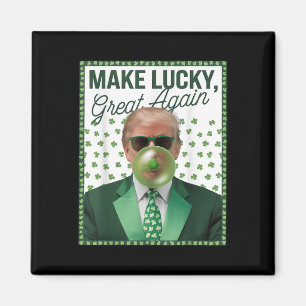 Trump Bubble Gum St. Patricks Day Funny Magnet