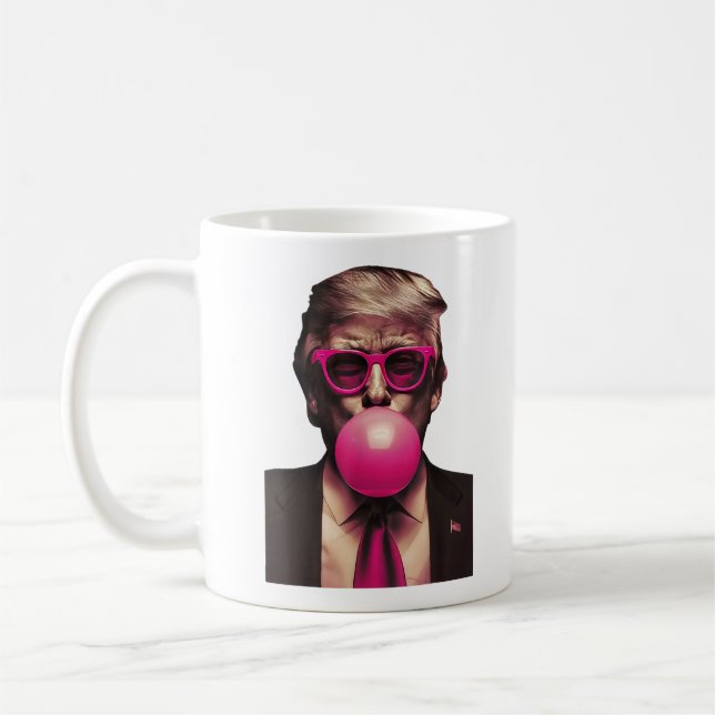 Trump Bubble Gum, Trump for President 2024 Kaffemugg (Vänster)