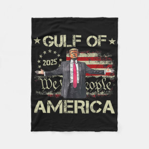 Trump Bukt of USA America Est 2025 American Flagga Fleecefilt