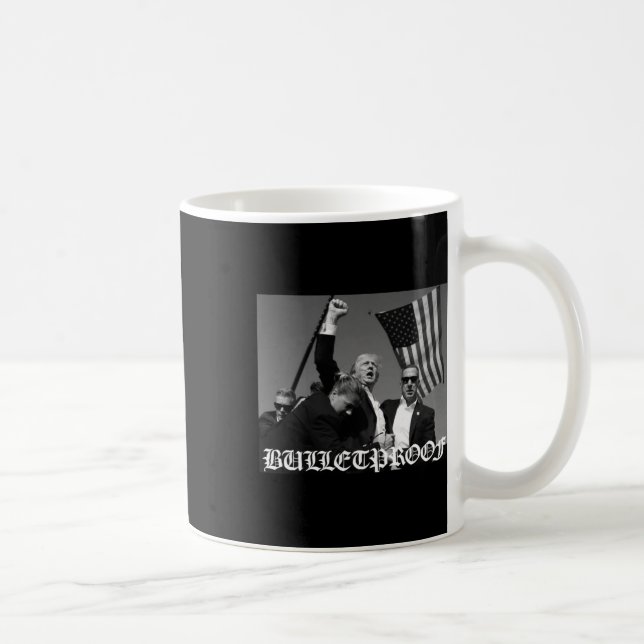 Trump BulletSäker gammalt engelskt teckensnitt Kaffemugg (Höger)