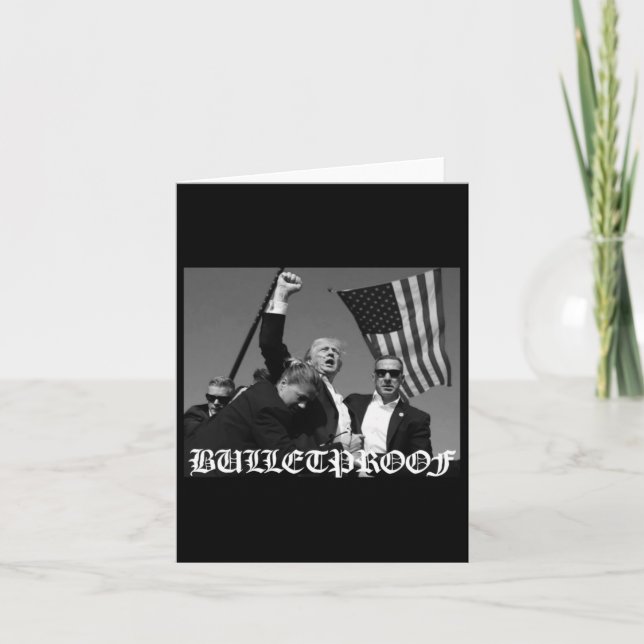 Trump BulletSäker gammalt engelskt teckensnitt Kort (Framsida)