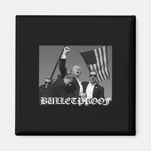 Trump BulletSäker gammalt engelskt teckensnitt Magnet (Framsidan)