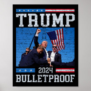 Trump Bulletsecure Fight Fist Legend Donald Trump Poster