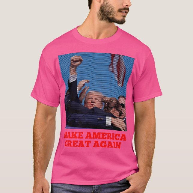 Trump Bulletsecure-mordförsök V2 T Shirt (Framsida)