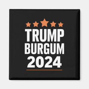 Trump Burgum för president 2024 USA-valet Magnet