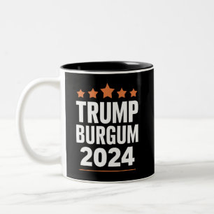 Trump Burgum för president 2024 USA-valet Två-Tonad Mugg