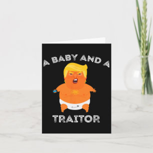 Trump Byby och Traitor Funny Trump President Kort