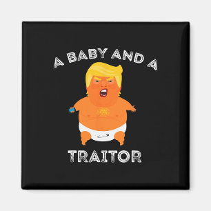 Trump Byby och Traitor Funny Trump President Magnet