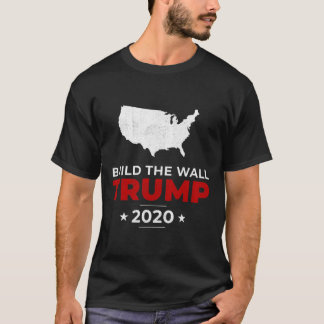 Trump Bygg Muren Pro Usa Konservativ Vintage T Shirt