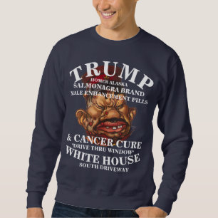 TRUMP CANCER VD STD RFK CANCER CURE DRIVE FÖNSTER LÅNG ÄRMAD TRÖJA