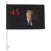 TRUMP CAR-FLAGGA
