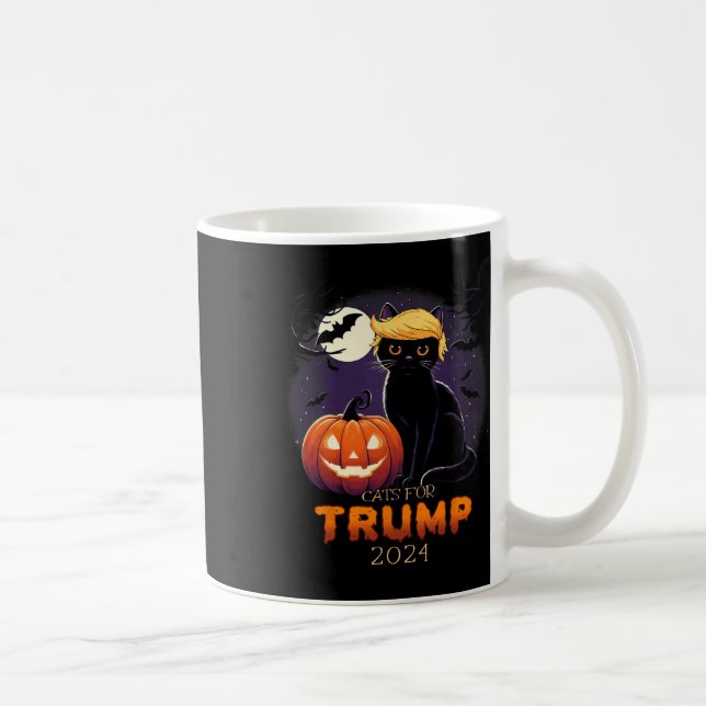 Trump Cat Shirts Black Cat Halloween Costume Cat L Kaffemugg (Höger)