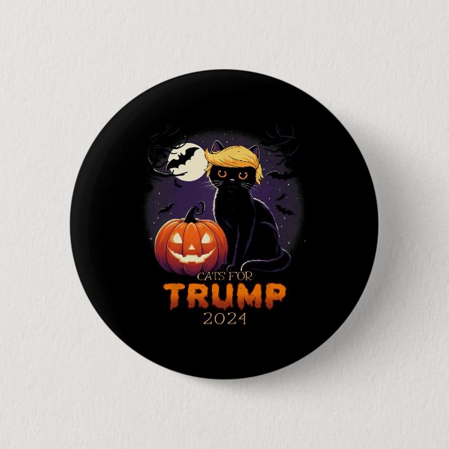 Trump Cat Shirts Black Cat Halloween Costume Cat L Knapp (Framsida)