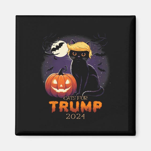 Trump Cat Shirts Black Cat Halloween Costume Cat L Magnet (Framsidan)