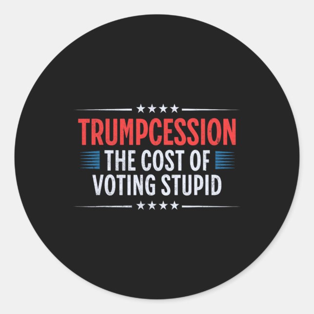 Trump Cession Runt Klistermärke (Framsida)