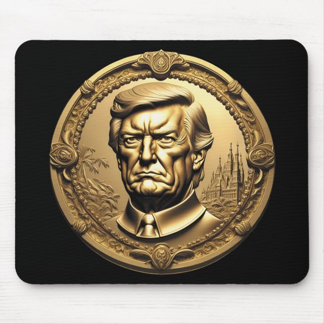 TRUMP CGI Collecsible Guld Art-Coin Doubloon Musmatta (Framsidan)