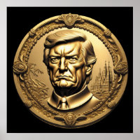 TRUMP CGI Collecsible Guld Art-Coin Doubloon