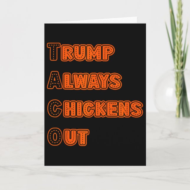 Trump Chickar Alltid Ut Meme  Kort (Framsida)