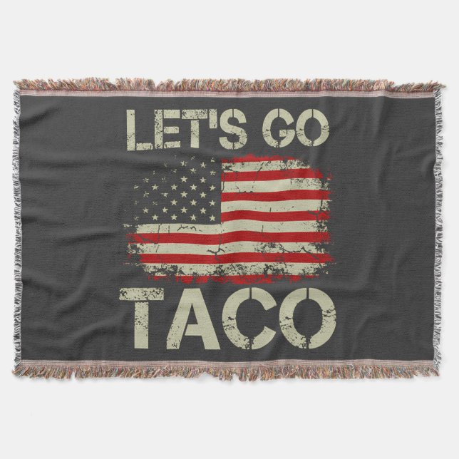 Trump Chickar Alltid Ut Nu Kör Vi Taco Filt (Framsidan)