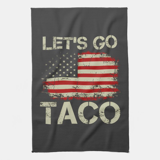 Trump Chickar Alltid Ut Nu Kör Vi Taco Kökshandduk (Vertikal)