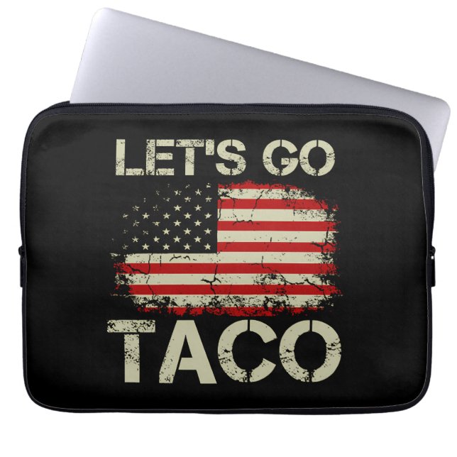 Trump Chickar Alltid Ut Nu Kör Vi Taco Laptop Fodral (Framsidan)