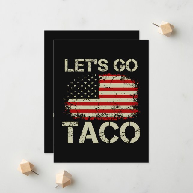 Trump Chickar Alltid Ut Nu Kör Vi Taco Meddelande (Fram/Back In Situ)