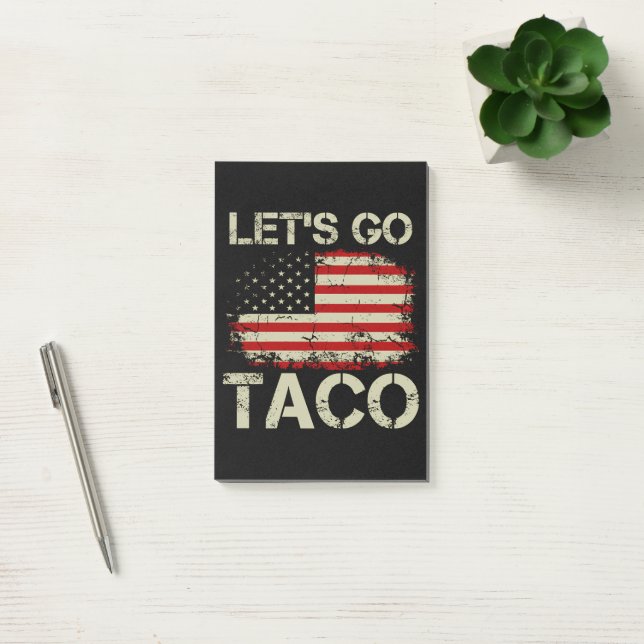 Trump Chickar Alltid Ut Nu Kör Vi Taco Post-it Block (Kontor)
