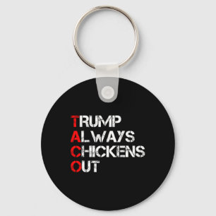 Trump Chickar Alltid Ut På Taco Handel Roligt Meme Nyckelring