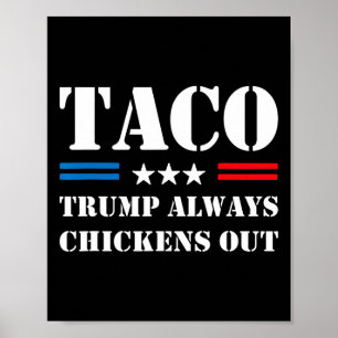 Trump Chickar Alltid Ut På Taco Handel Roligt Meme Poster