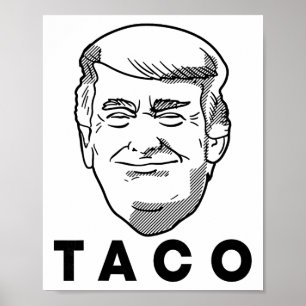Trump Chickar Alltid Ut Roligt Taco Skämt Retro St Poster