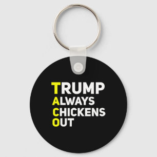 Trump Chickar Alltid Ut Roligt Trump Tariff Skämt Nyckelring