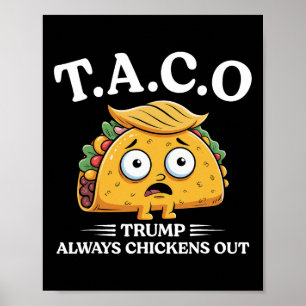 Trump Chickar Alltid Ut Taco Rolig Taco Trump Sh Poster