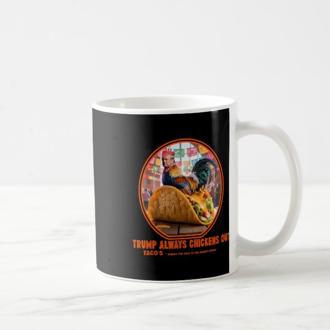 Trump Chickar Alltid Ut -tacobutik  Kaffemugg (Höger)