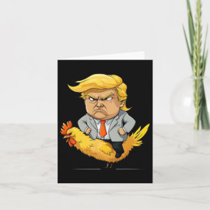 Trump Chicken Jockey Satire - Lustigt politiskt hu Kort