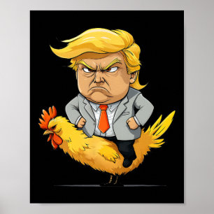 Trump Chicken Jockey Satire - Lustigt politiskt hu Poster
