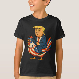 Trump Chicken Jockey Satire - Rolig Politisk Humor T Shirt