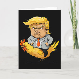 Trump Chicken Jockey Satire - Rolig Politisk Skämt Kort