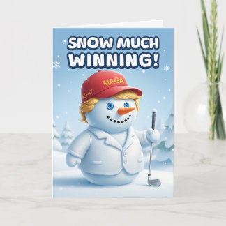 Trump Christmas Card | Snowman Trump Kort