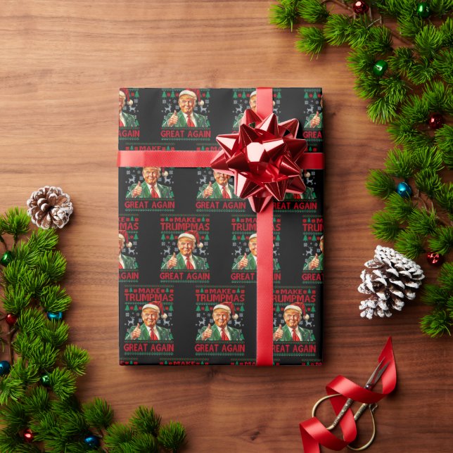 Trump Christmas Gift Wrap, Donald Trump Christmas Presentpapper (Julgåva)