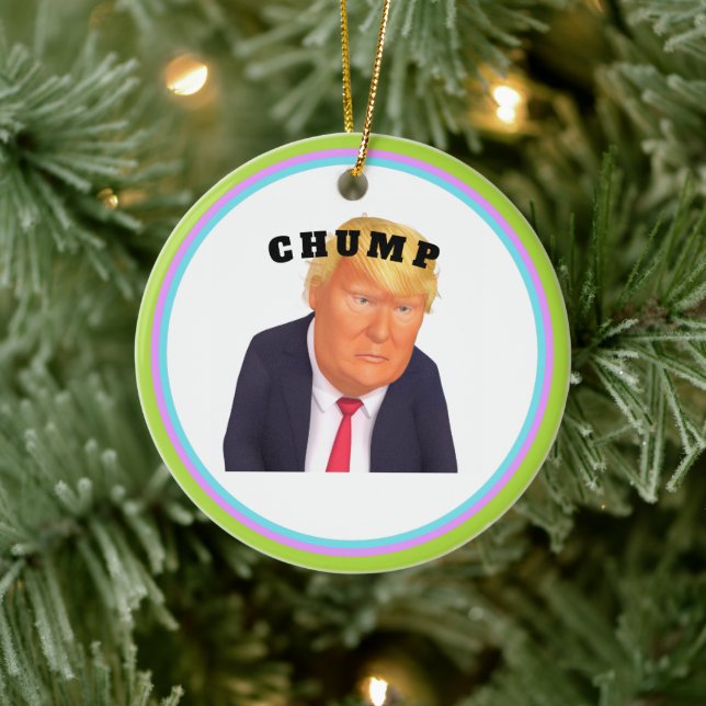 Trump/Chump keramisk prydnad Julgransprydnad Keramik (Träd)