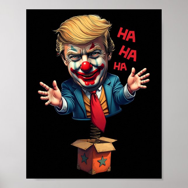 Trump Circus Clown Funny Politiskt humor Poster (Framsidan)