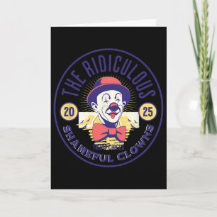 Trump Cirkus Clown Löjlig Skamlig Dumhet C Kort