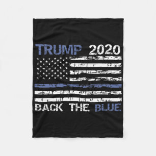 Trump Ck The Blue Tunnblå Linje Polisstöd Te Fleecefilt