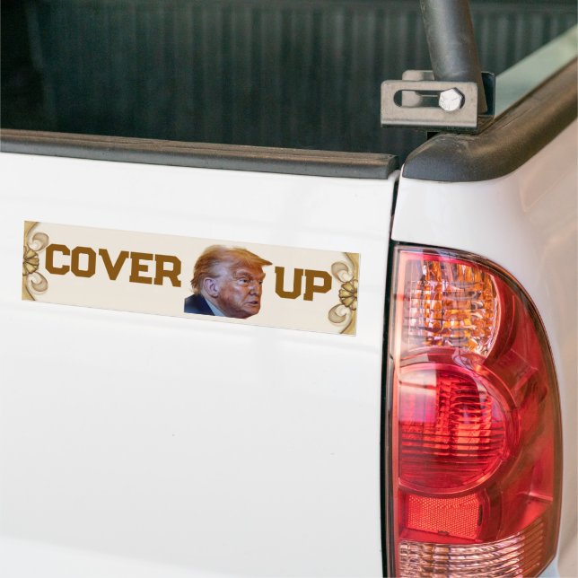 Trump Cover Up Bumper Sticker Bildekal (På lastbil)