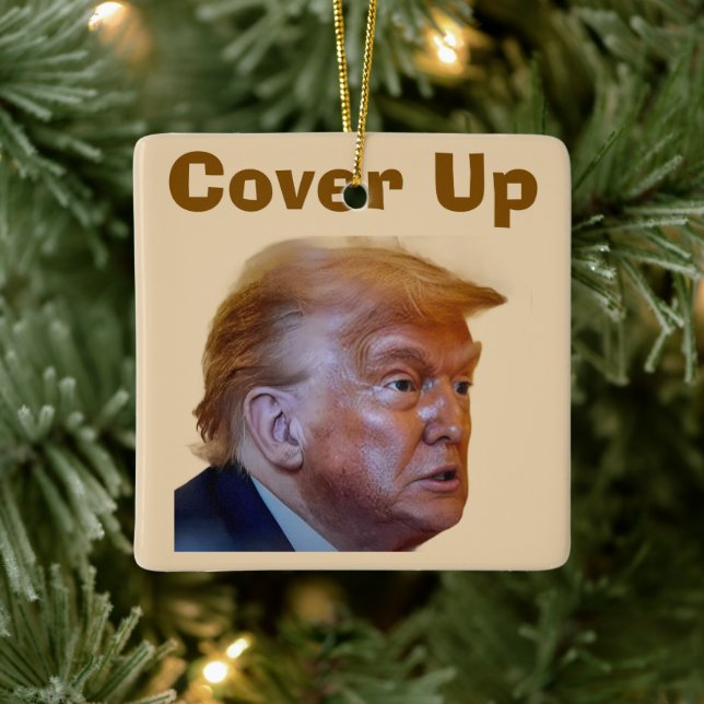 Trump/Cover Up Ceramic Ornament (Träd)