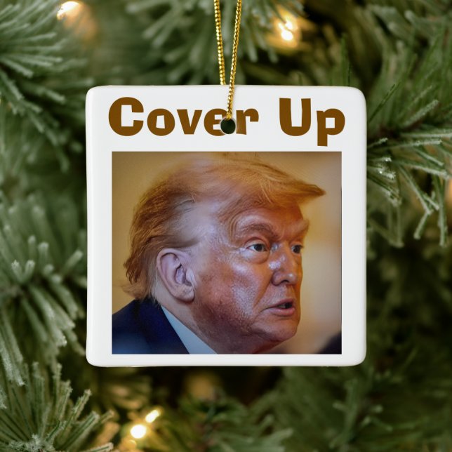 Trump/Cover Up Ceramic Ornament (Träd)