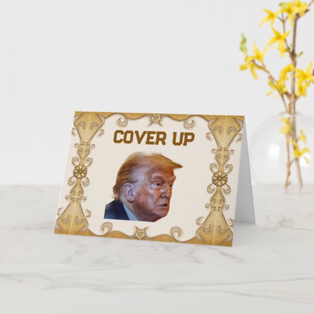 Trump Cover Up-gratulationskort Kort (Gul blomma)