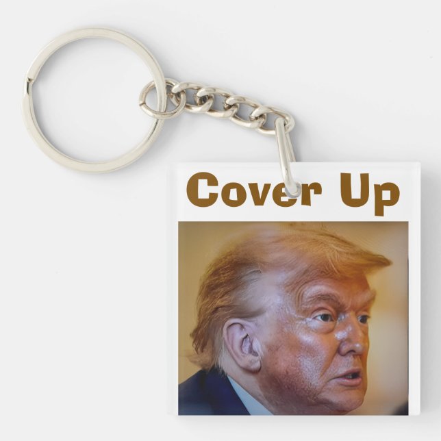 Trump/Cover Up Nyckelring (Framsidan)
